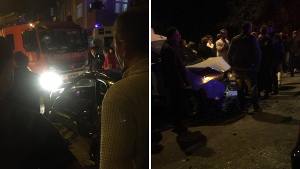 Ümraniye’de feci kaza: 2 kişi araçta sıkıştı!
